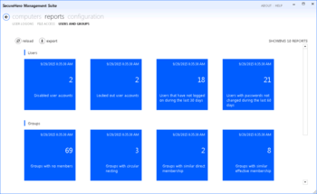SecureHero Group Reporter screenshot