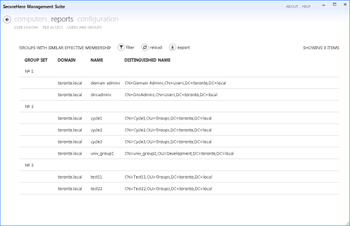 SecureHero Group Reporter screenshot