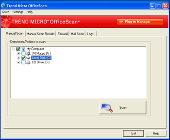 SecureMe2 powered by Trend Micro OfficeScan screenshot