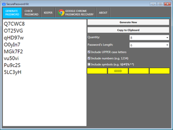 SecurePassword Kit screenshot