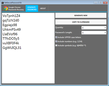 SecurePassword Kit screenshot