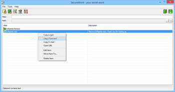 SecureWord screenshot