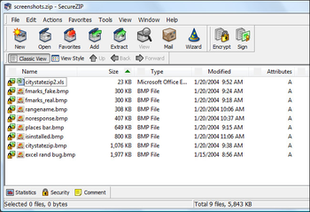 SecureZIP for Windows screenshot