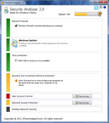Security Analyzer screenshot