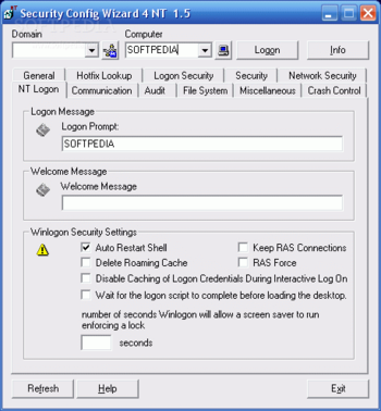 Security Config Wizard NT screenshot