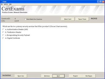 Security+ Exam Simulator screenshot