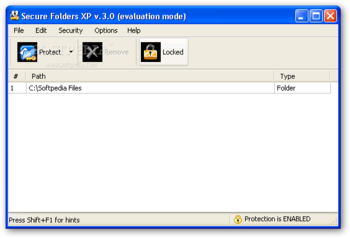 Security Folders XP screenshot