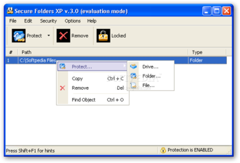 Security Folders XP screenshot 2