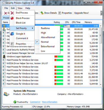 Security Process Explorer (formerly Glarysoft Process Manager) screenshot 3