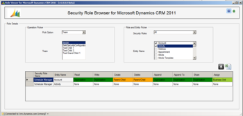 Security Role Browser for Dynamics CRM 2011 screenshot 2