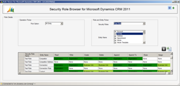 Security Role Browser for Dynamics CRM 2011 screenshot 3