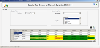 Security Role Browser for Dynamics CRM 2011 screenshot 4