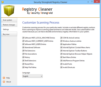 Security Stronghold Registry Cleaner screenshot 2