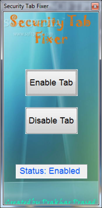 Security Tab Fixer screenshot