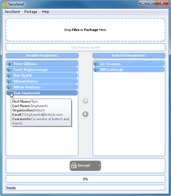 SecuSend screenshot