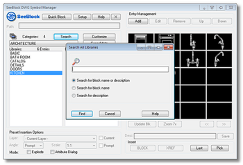 SeeBlock DWG Symbol Manager screenshot