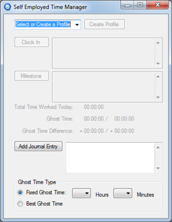 Self Employed Time Manager screenshot