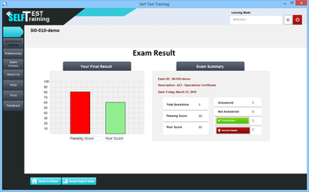 Self Test Training - ACI 3I0-010 Exam screenshot 5