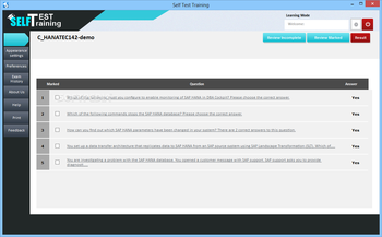 Self Test Training - C_HANATEC142 screenshot 5