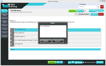 Self Test Training - Cisco 210-060 screenshot 4