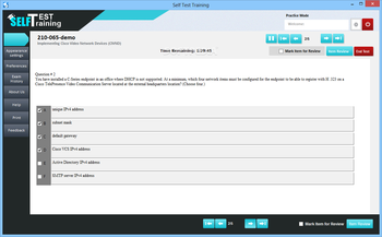 Self Test Training - Cisco 210-065 screenshot 5