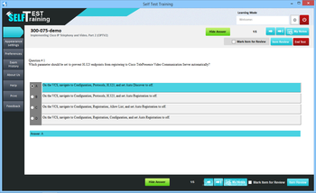 Self Test Training - Cisco 300-075 screenshot 3