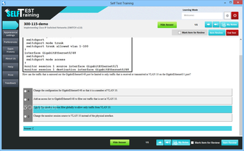 Self Test Training - Cisco 300-115 screenshot 3