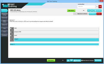 Self Test Training - Cisco 300-135 screenshot 3