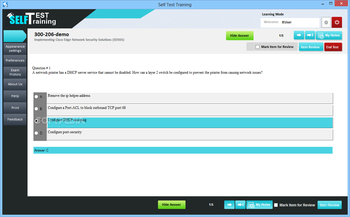 Self Test Training - Cisco 300-206 screenshot 3