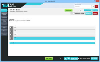 Self Test Training - Cisco 640-864 screenshot 3