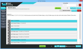 Self Test Training - Cisco 640-875 screenshot 3