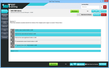 Self Test Training - Cisco 646-580 screenshot 3