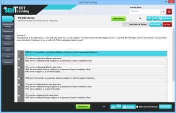 Self Test Training - Microsoft 70-462 screenshot 3