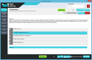 Self Test Training - Microsoft 70-463 screenshot 3