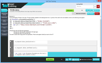 Self Test Training - Microsoft 70-481 screenshot 3