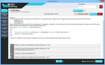 Self Test Training - Microsoft 70-486 screenshot 3