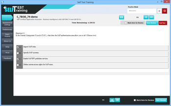 Self Test Training - SAP C_TBI30_74 screenshot 3