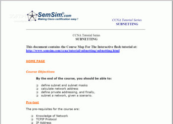 SemSim CCNA Subnetting Tutorial screenshot