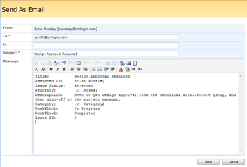 Send As Email Add-In For SharePoint screenshot
