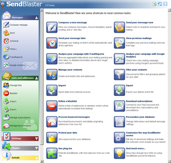 Sendblaster screenshot