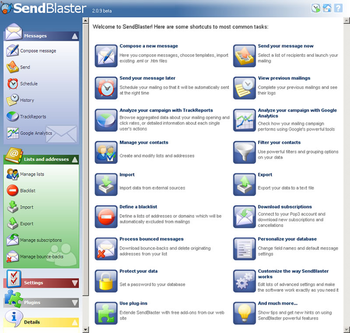 Sendblaster screenshot 2