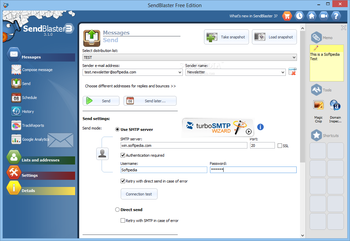 Sendblaster Free Edition screenshot 3