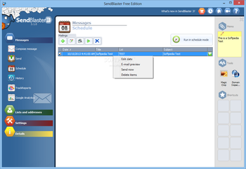 Sendblaster Free Edition screenshot 4