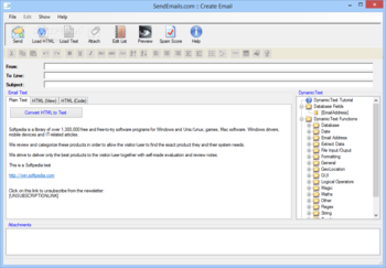 SendEmails.com Free Edition screenshot 2