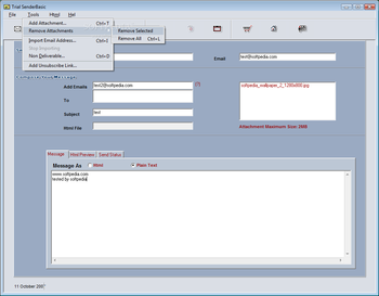 SenderBasic screenshot 2