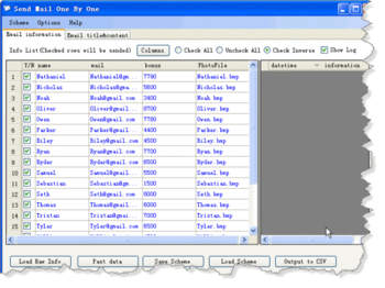 SendMailOneByOne screenshot