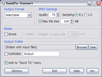 SendTo-Convert Portable screenshot 2