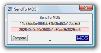 SendTo MD5 screenshot