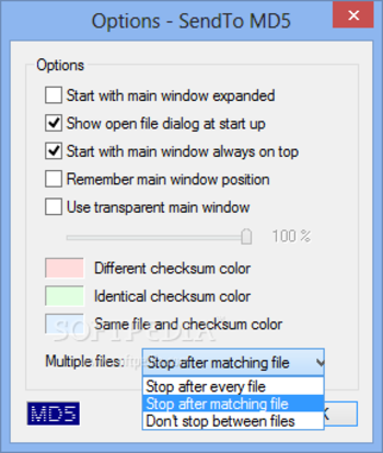 SendTo MD5 Portable screenshot 2