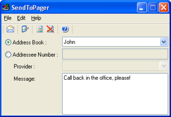 SendToPager Professional screenshot